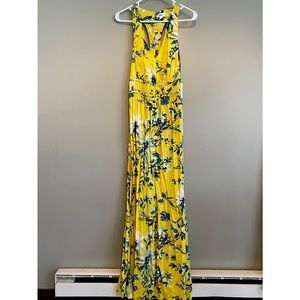 Japna L Yellow Floral Tropical Maxi Dress